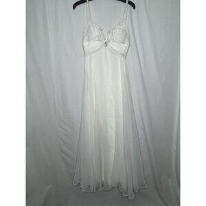 Vintage Mike Benet Formals Women's Size 10 White Bridal Dress Formal Rhinestones